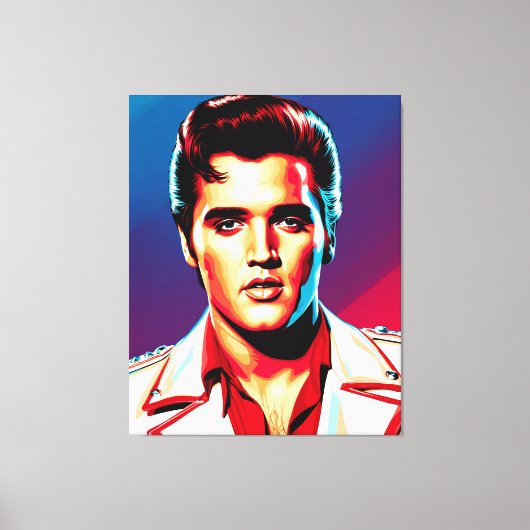 The Pop Art King of Rock Canvas Afdruk (Voorkant)