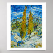 The Poplars at Saint Remy 1889 by Vincent van Gogh Poster (Voorkant)