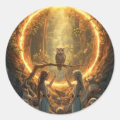 The Portal Between Trees Ronde Sticker (Voorkant)