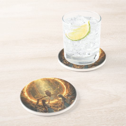 The Portal Between Trees Zandsteen Onderzetter (Zijkant)