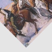 “The Posse” Westerse kunst van WHD Koerner Tissuepapier (Detail)