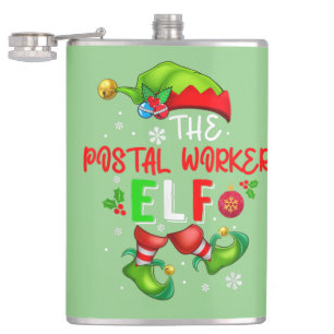 The Postal Worker Elf Kerstmis Elf Costume Lover Heupfles