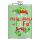 The Postal Worker Elf Kerstmis Elf Costume Lover Heupfles (Voorkant)