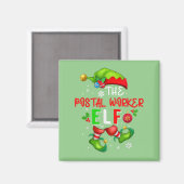 The Postal Worker Elf Kerstmis Elf Costume Lover Magneet (Voorkant / Achterkant)