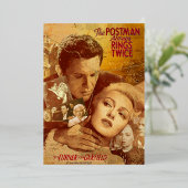 The Postman & Cora Smith Folie Feestdagenkaart (Staand Voorkant)