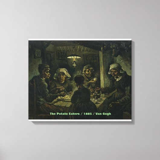 The Potato Eaters / 1885 / Van Gogh / Canvas Afdruk (Voorkant)