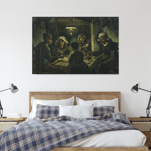 The Potato Eaters / 1885 / Van Gogh / Canvas Afdruk (Insitu (Slaapkamer))