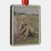 The Potato Gatherers, 1898 Metalen Ornament (Rechts)