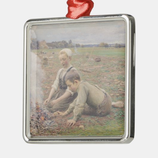 The Potato Gatherers, 1898 Metalen Ornament (Links)