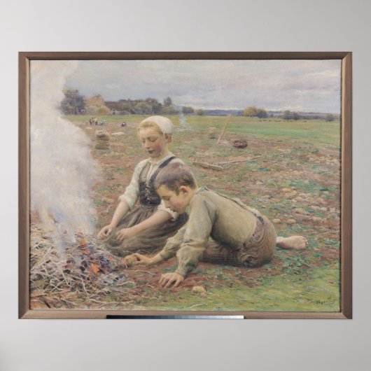 The Potato Gatherers, 1898 Poster (Voorkant)