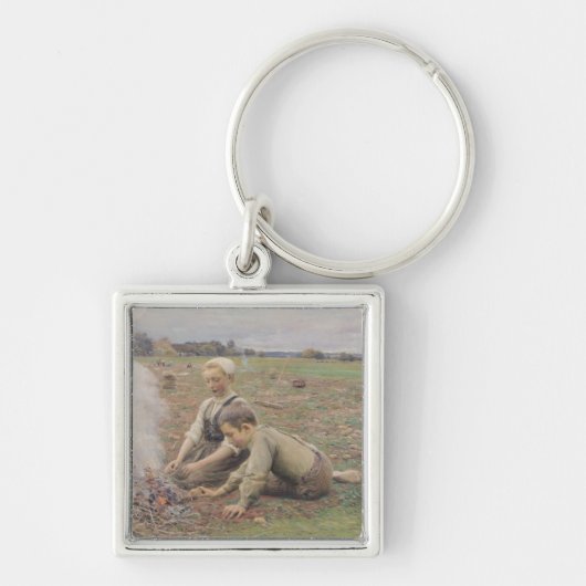 The Potato Gatherers, 1898 Sleutelhanger (Voorkant)
