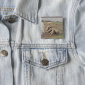The Potato Gatherers, 1898 Vierkante Button 5,1 Cm (In situ)
