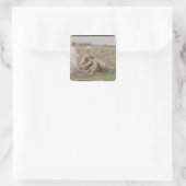 The Potato Gatherers, 1898 Vierkante Sticker (Tas)