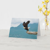 The Power of Flight beroemd gemaakt door Bald Eagl Kaart (Gele Bloem)