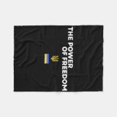 The Power Of Freedom Trident Ukrainian Flag Symbol Fleece Deken (Voorkant (Horizontaal))
