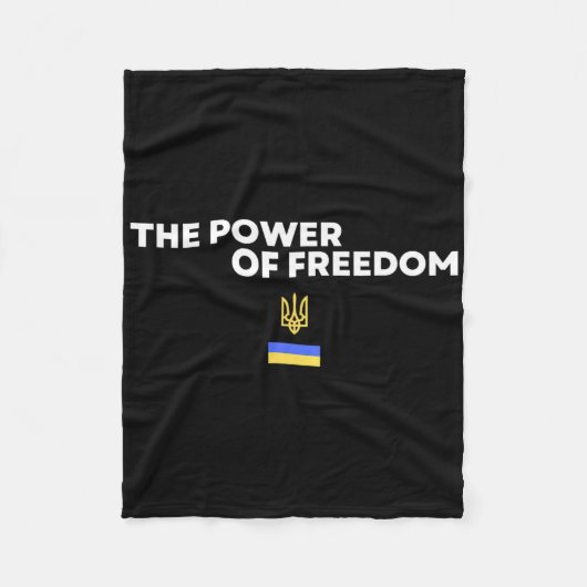 The Power Of Freedom Trident Ukrainian Flag Symbol Fleece Deken (Voorkant)