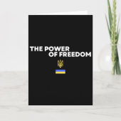 The Power Of Freedom Trident Ukrainian Flag Symbol Kaart (Voorkant)