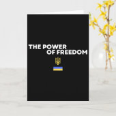 The Power Of Freedom Trident Ukrainian Flag Symbol Kaart (Gele Bloem)