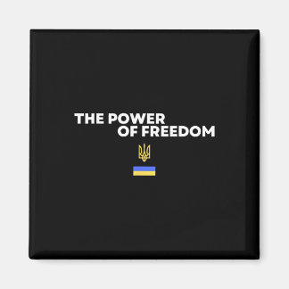 The Power Of Freedom Trident Ukrainian Flag Symbol Magneet