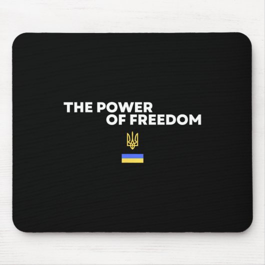 The Power Of Freedom Trident Ukrainian Flag Symbol Muismat (Voorkant)