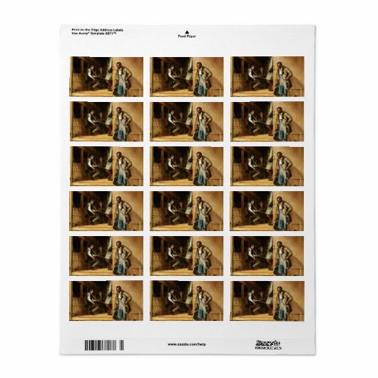 The Power of Music, 1847 by William Sidney Mount Etiket (Full Sheet)