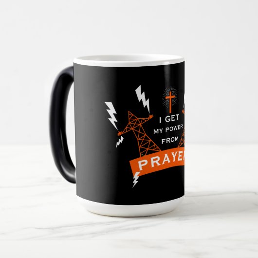 The Power Of Prayer Magische Mok (Voorkant links)