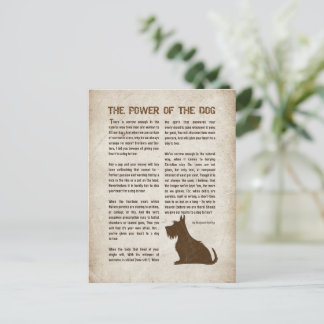 The Power of the Dog Gedicht - Rudyard Kipling  Briefkaart