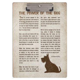 The Power of the Dog Gedicht - Rudyard Kipling  Klembord