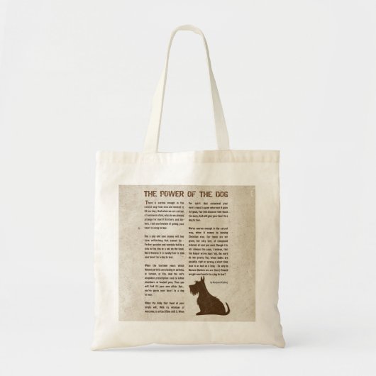 The Power of the Dog Gedicht - Rudyard Kipling Tote Bag (Voorkant)