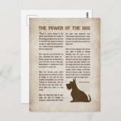 The Power of the Dog Poem - Rudyard Kipling  Briefkaart (Voorkant / Achterkant)