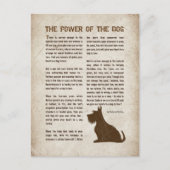 The Power of the Dog Poem - Rudyard Kipling  Briefkaart (Voorkant)