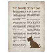 The Power of the Dog Poem - Rudyard Kipling  Klembord (Achterkant)