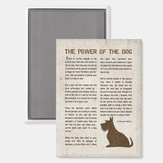 The Power of the Dog Poem - Rudyard Kipling Magneet (Voorkant / Achterkant)