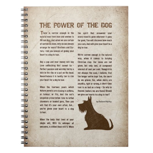 The Power of the Dog Poem - Rudyard Kipling  Notitieboek (Voorkant)