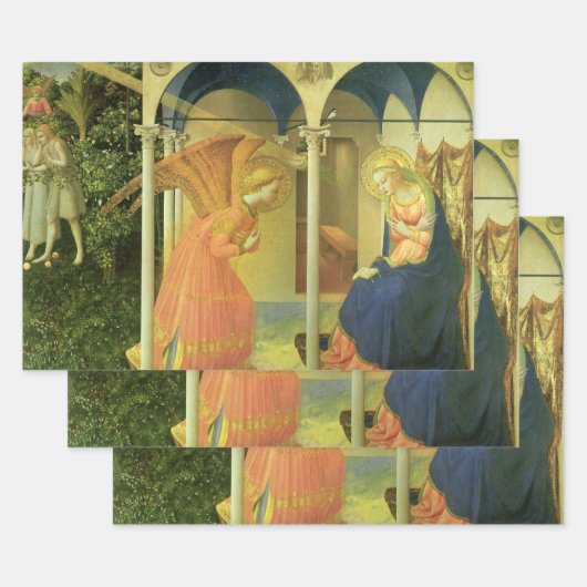 The Prado Annunciation by Fra Angelico Inpakpapier Vel (Set)