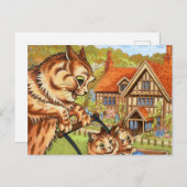 The Pram Ride by Louis Wain Briefkaart (Voorkant / Achterkant)