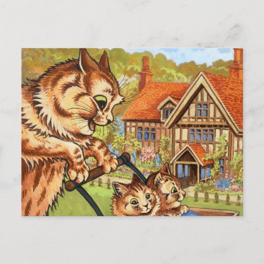 The Pram Ride by Louis Wain Briefkaart (Voorkant)