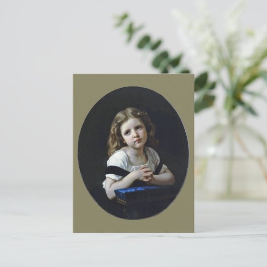The Prayer, Bouguereau Briefkaart (Staand voorkant)