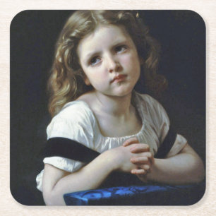 The Prayer, Bouguereau Kartonnen Onderzetters