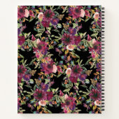 The Prayer Journal Burgundy Pink Floral Black Notitieboek (Achterkant)