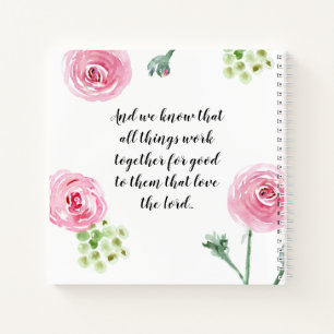 The Prayer Journal Custom Romans 8:28 Notitieboek