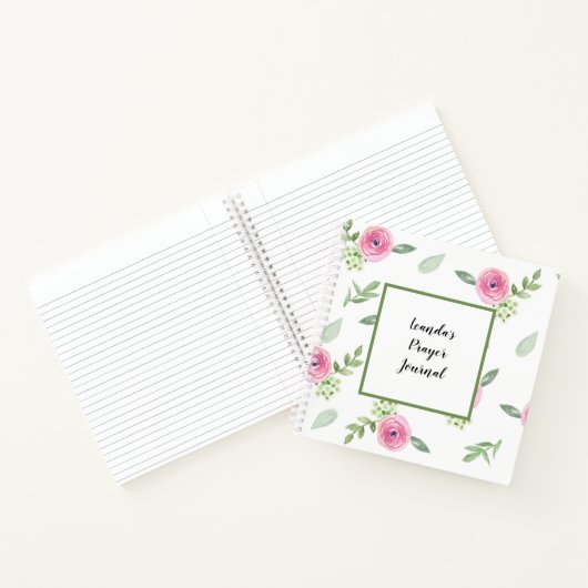 The Prayer Journal Custom Romans 8:28 Notitieboek (Binnen)