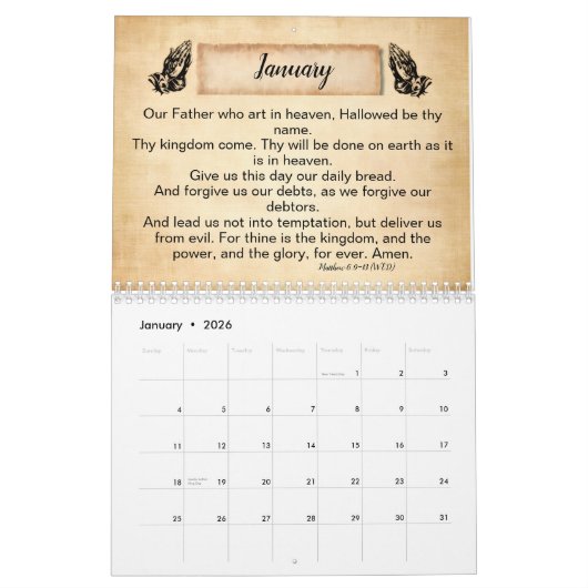 The Prayers of Christ - Larger Print Edition Kalender (Jan 2026)