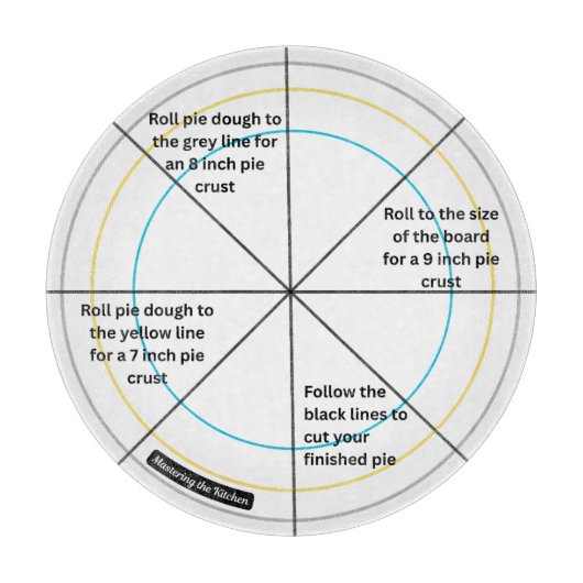 The Precision Pie & Pizza Round Serving Guide Snijplank (Voorkant)