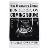 The Pregnancy Times Newspaper Custom Baby Photo Medium Cadeauzakje (Achterkant)