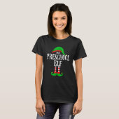 The Preschool Elf Family Group Matching Christmas  T-shirt (Voorkant volledig)