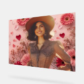 The Pretty Cowgirl on a Wall Acrylic Sign Acryl Bord (Hoek)