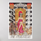The Priestess tarot card Poster (Voorkant)
