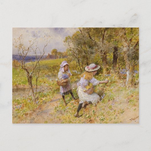 The Primrose Gatherers Briefkaart (Voorkant)