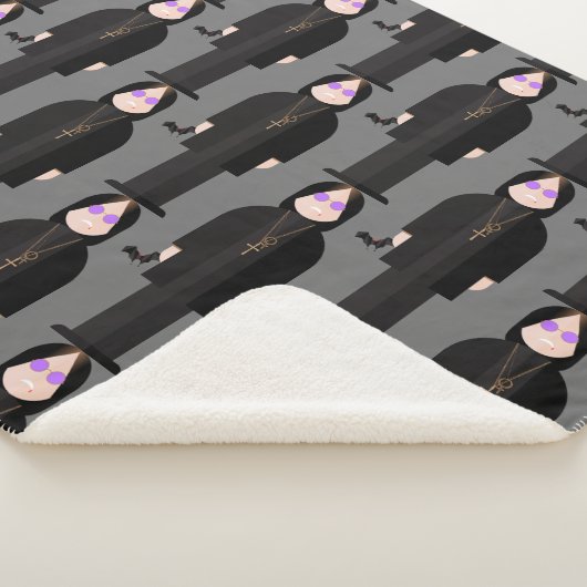 The Prince of Darkness – Patterned Sherpa Blanket Sherpa Deken (3/4)